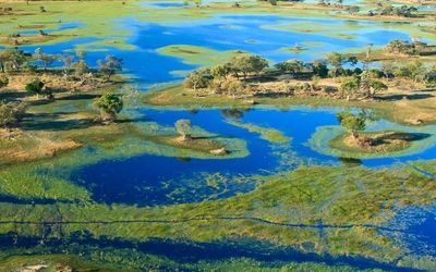 Water Arrives in the Desert in Botswana